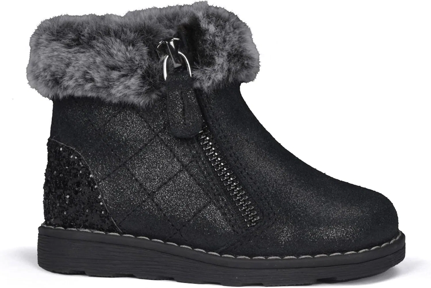 Детские зимние ботинки на меху с нескользящей подошвой pediped, Black