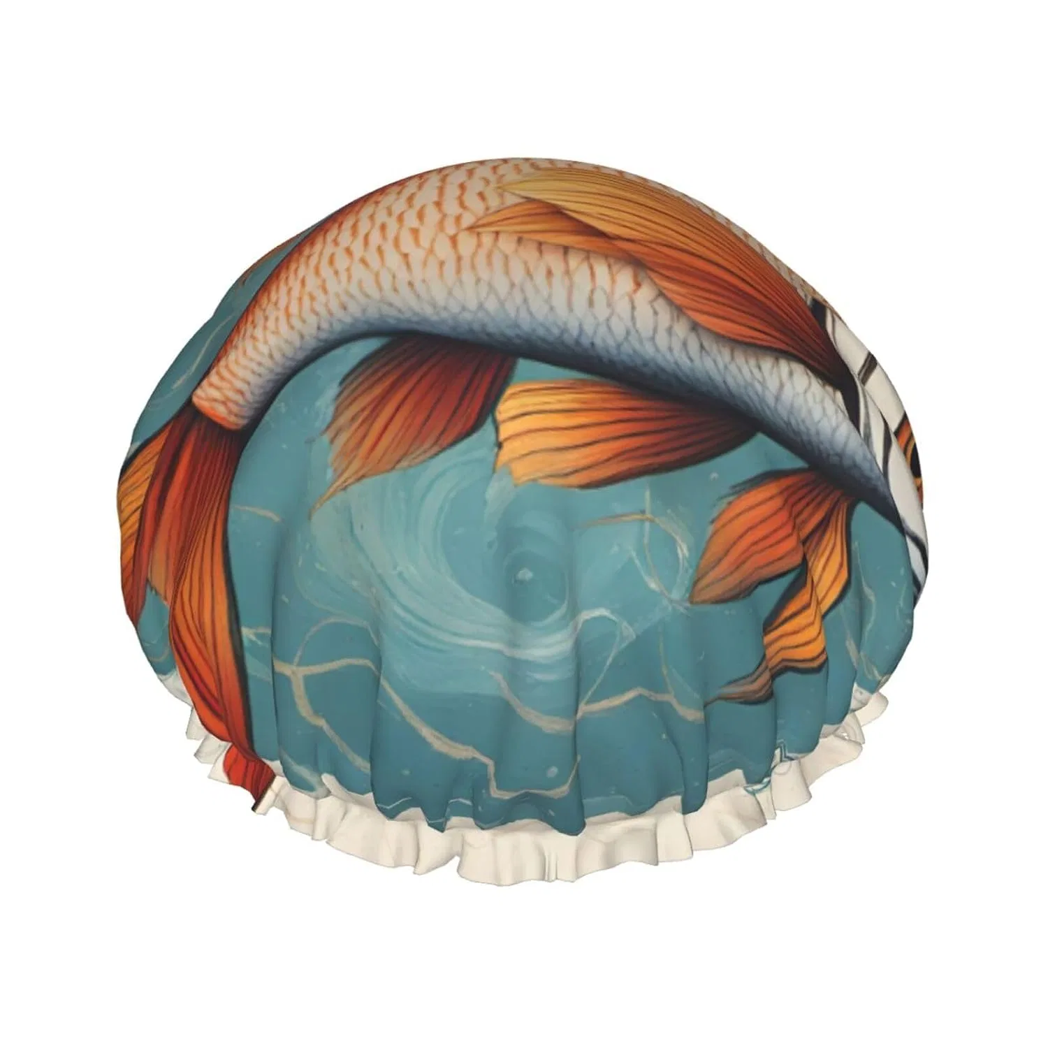 Шапочка для душа с принтом Fish, Anceky, 1 шт, Black