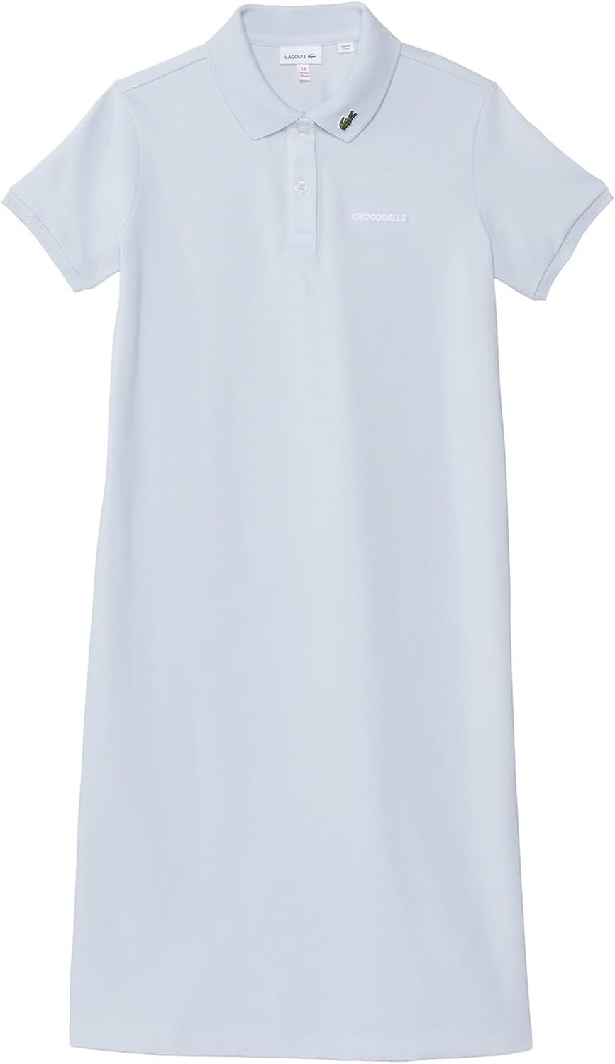 

Платье Lacoste Short Sleeve Polo Dress with Crocodelle Chest Writing, цвет Phoenix Blue