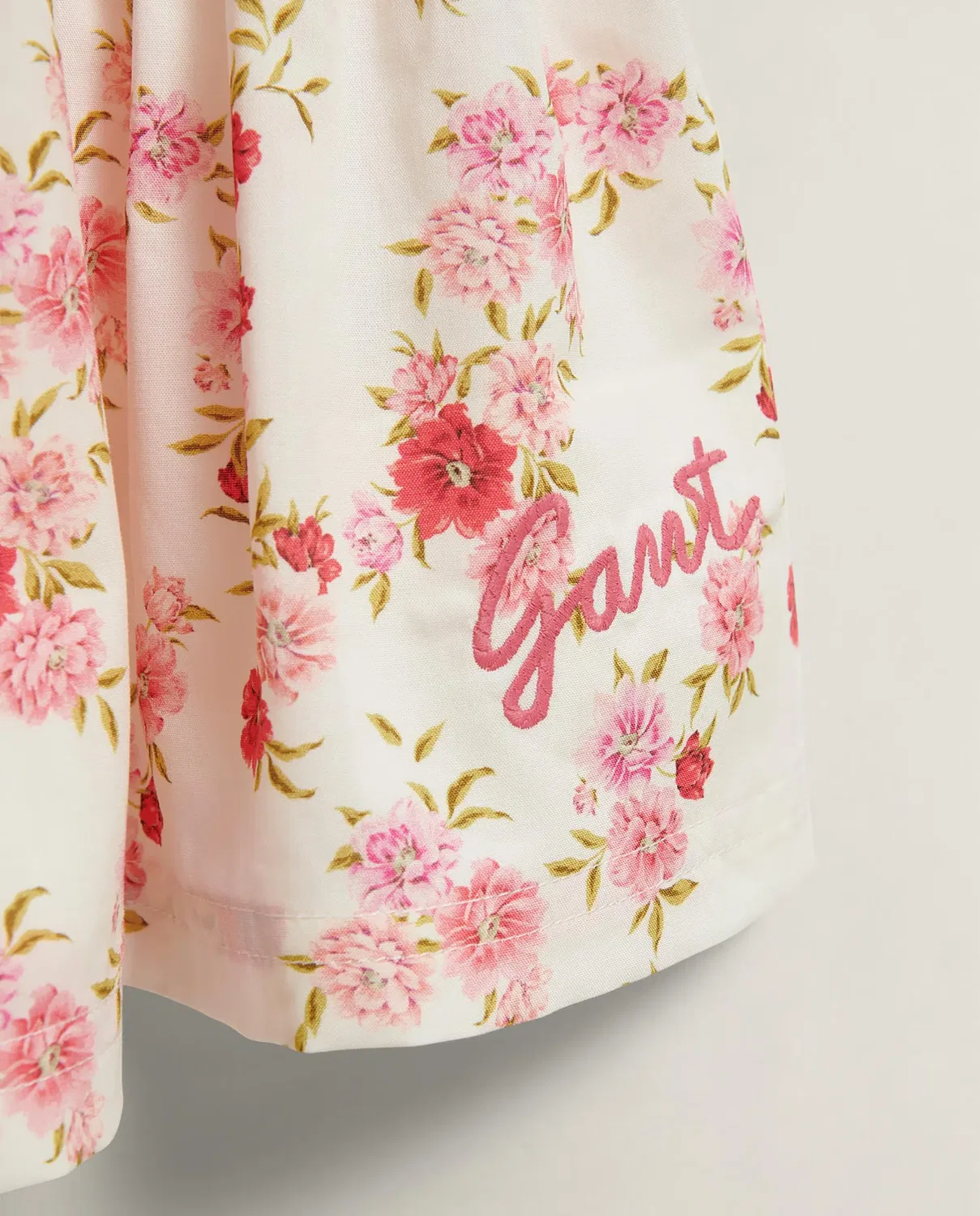 Детское платье для девочек с цветочным принтом Gant, Blanco / Rosa — фото 3