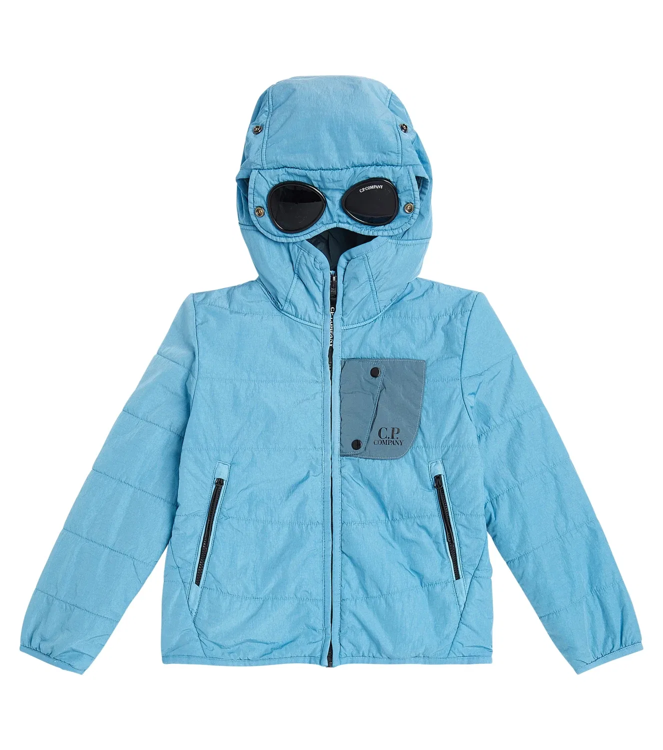 Легкая куртка с утеплителем Chrome-R Goggle C.P. Company Kids, синий