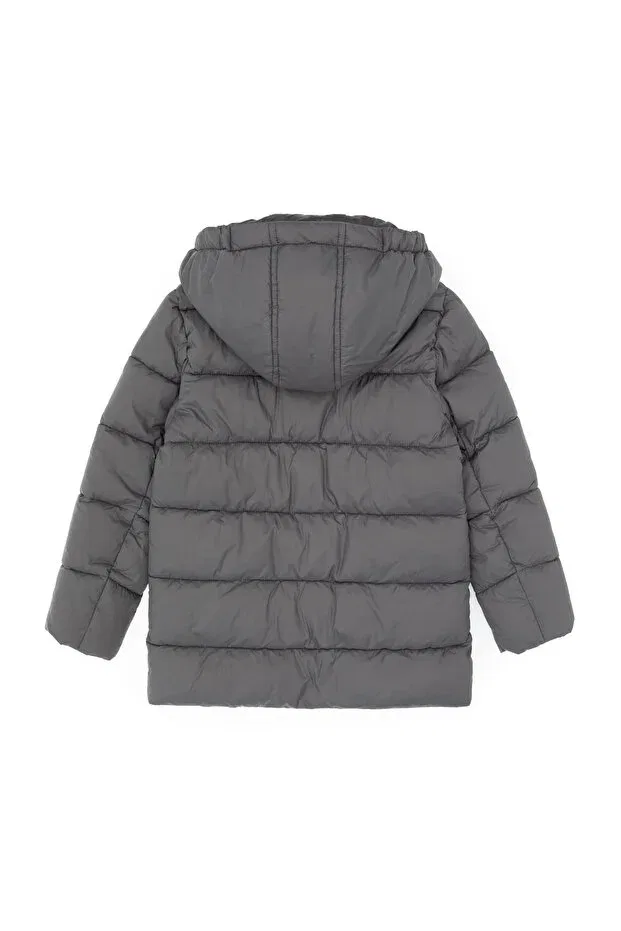 Детское пальто для мальчиков с капюшоном U.S. Polo Assn., Gray — фото 4