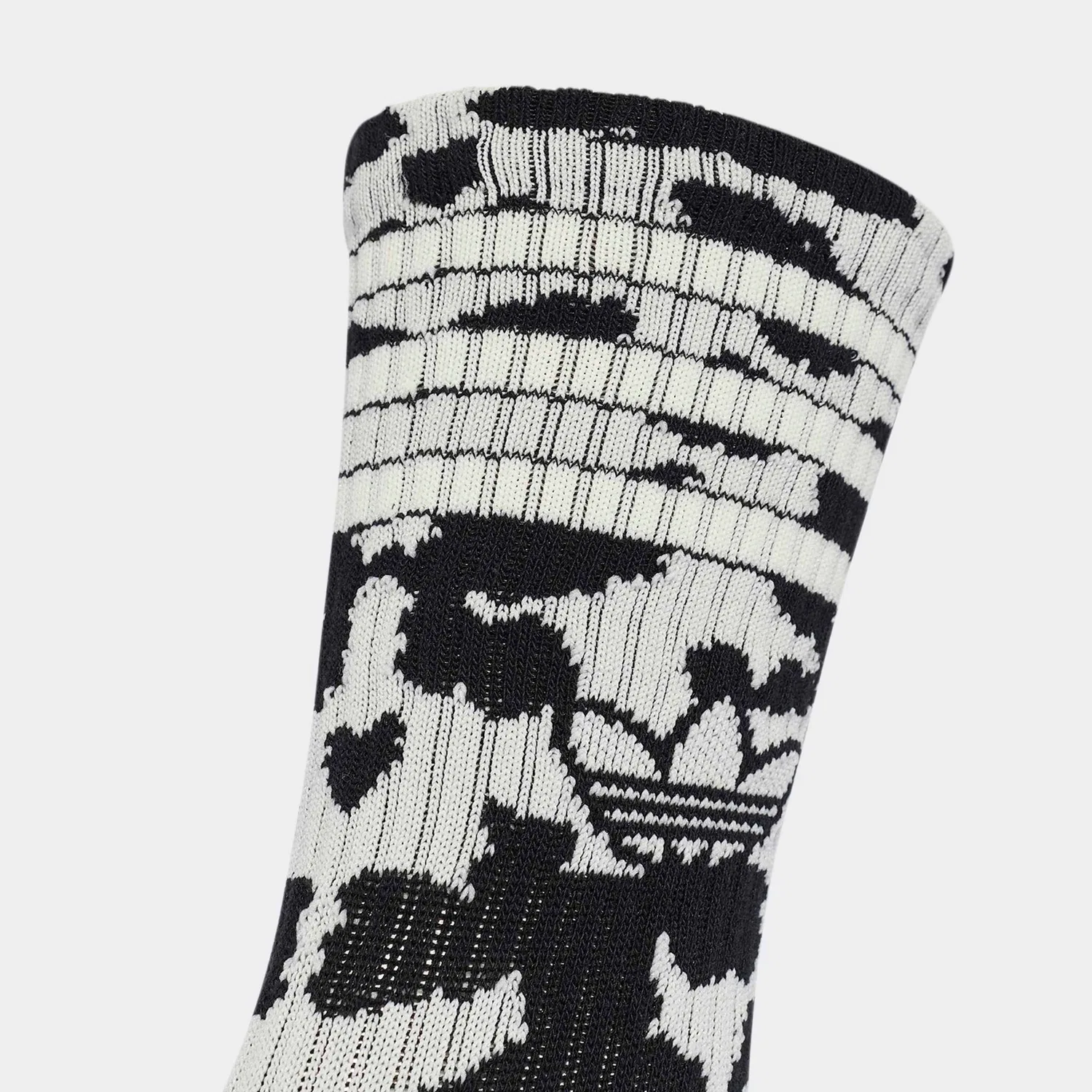 Женские спортивные носки с анималистичным принтом Adidas Originals, Off White/Black — фото 4
