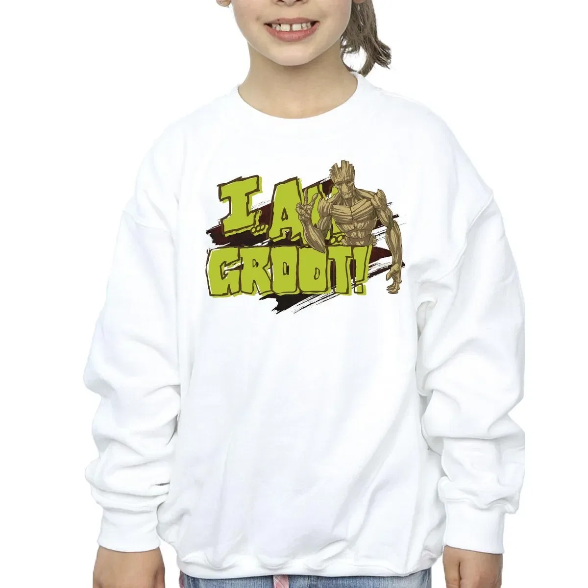 Свитшот с принтом I Am Groot Guardians Of The Galaxy, White — фото 3