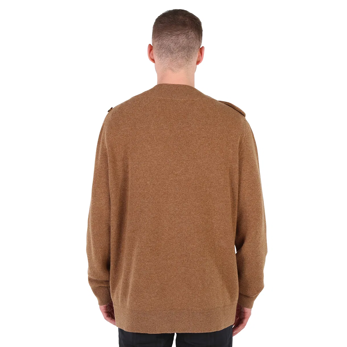 Джемпер мужской двубортный с V-образным вырезом Burberry, Biscuit Beige — фото 4