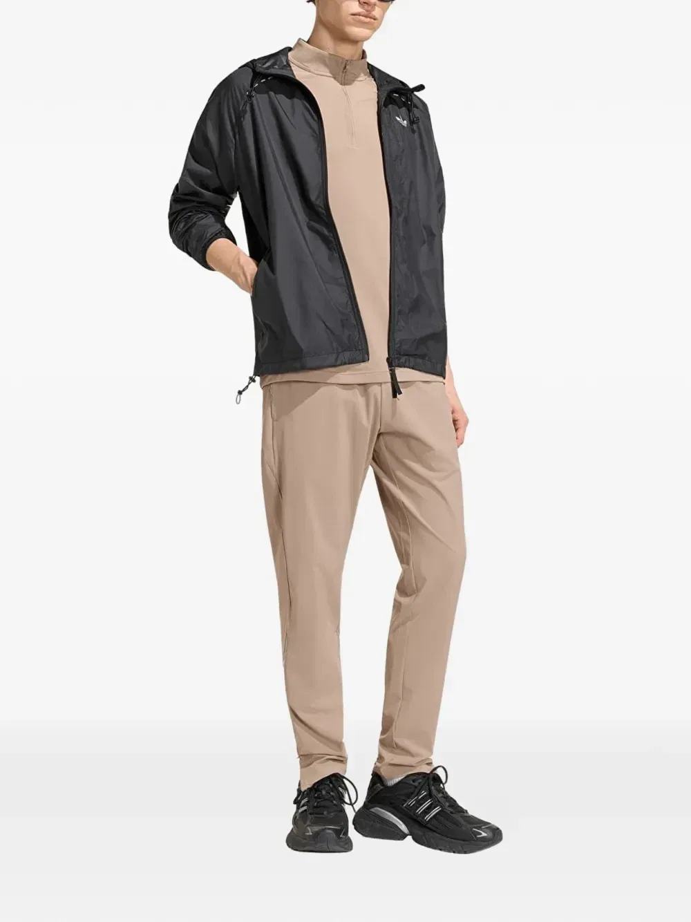 Толстовка на молнии Tech Trefoil Essentials Adidas, черный — фото 2