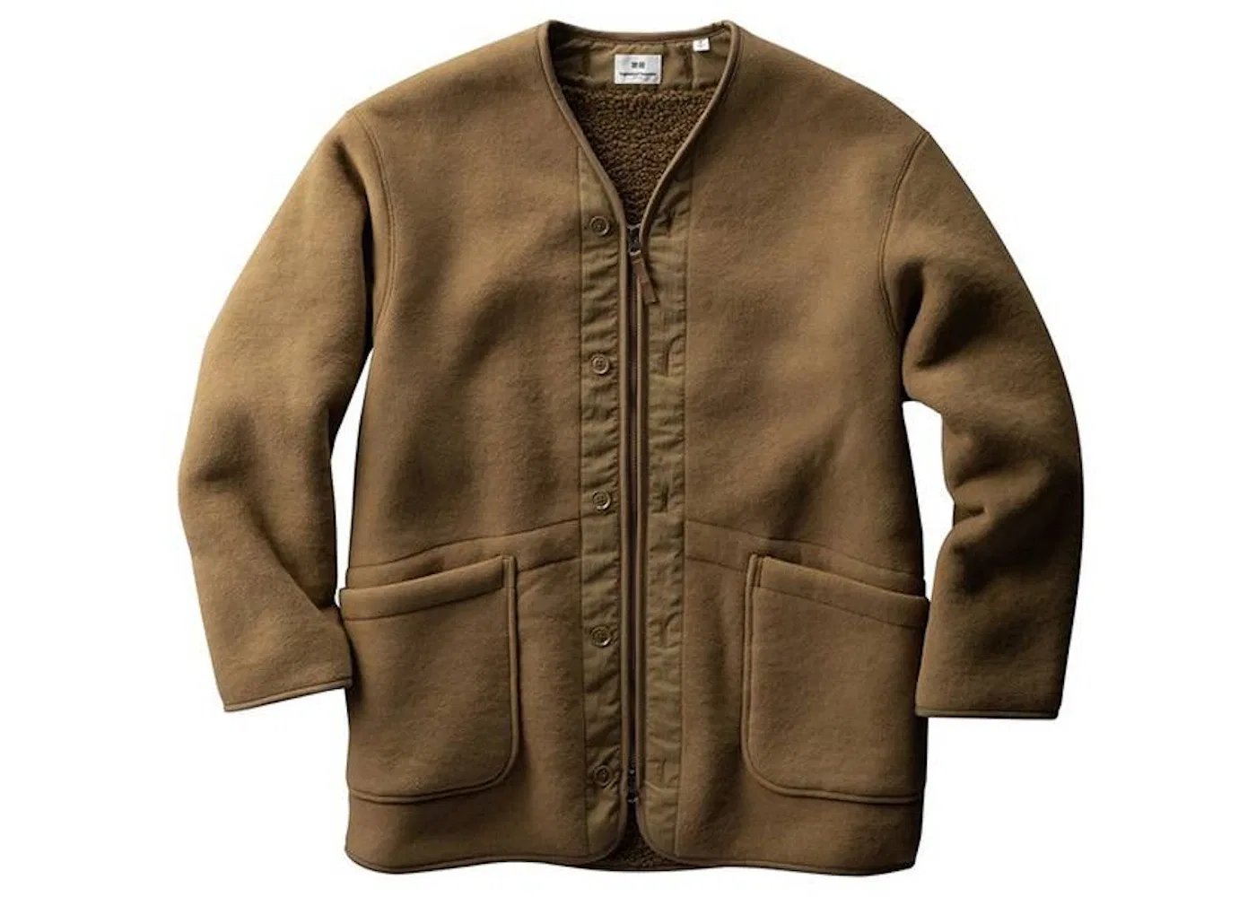 Мужское пальто без воротника Engineered Garments Uniqlo, Brown