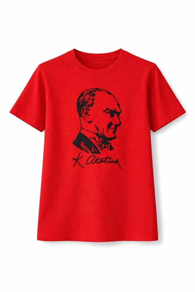 Детская футболка для девочек с принтом Ataturk Printed, Generic Brands, Red