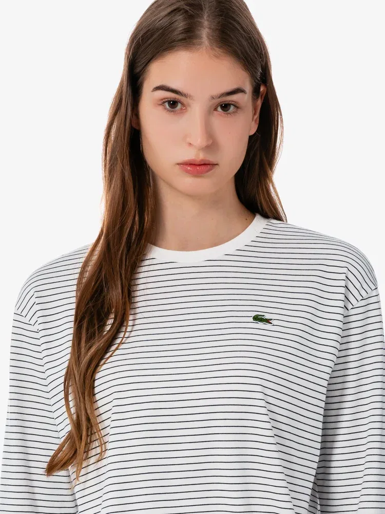 Футболка LACOSTE с длинным рукавом Navy в полоску — фото 2