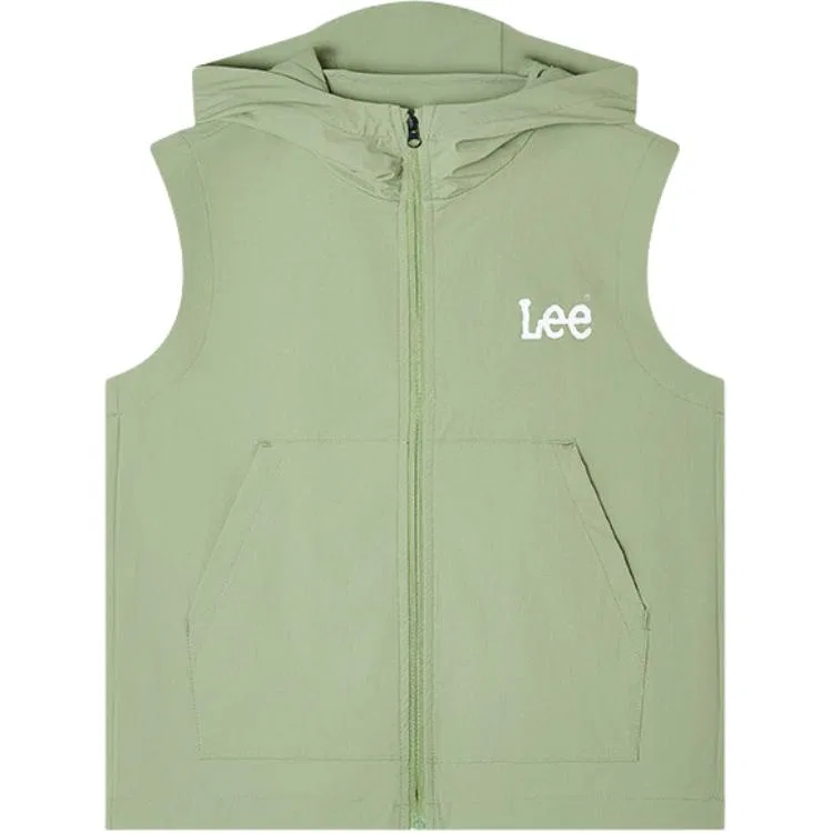 Детская жилетка с капюшоном и принтом Lee, Aqua Army Green