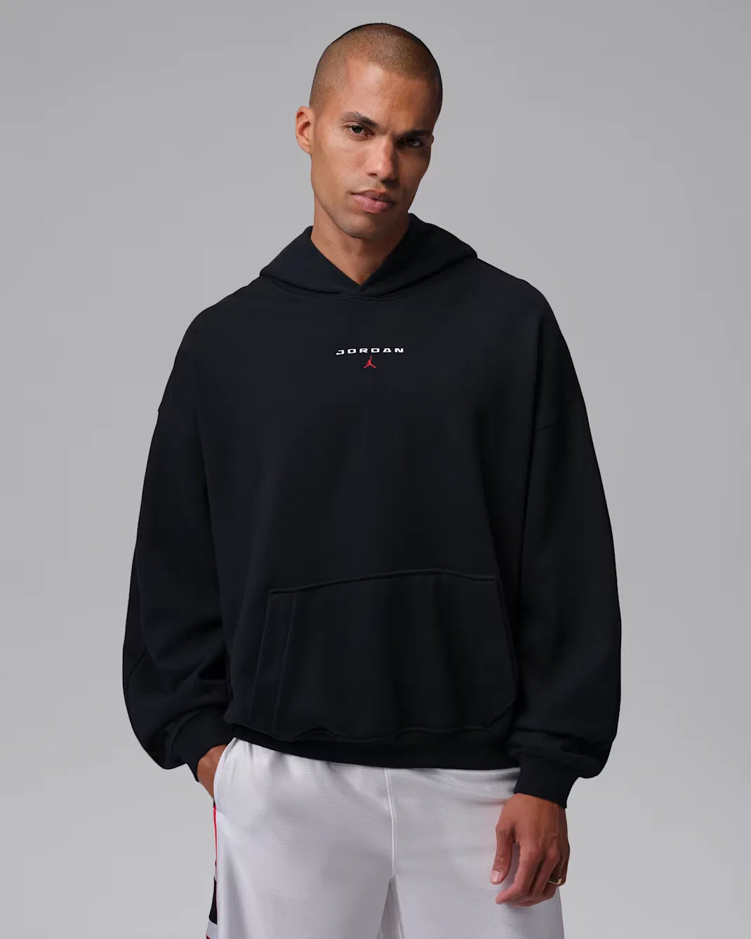 Мужская толстовка с капюшоном оверсайз Jordan Flight Fleece, Black
