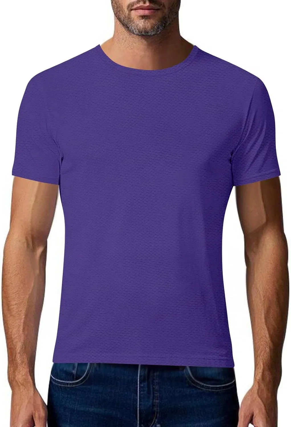 Мужская футболка для бега с быстросохнущей тканью, Purple — фото 3
