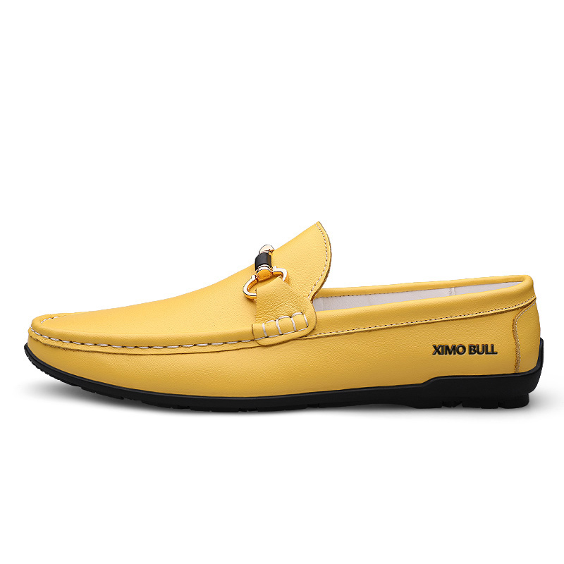 

XIMO BULL Мужские повседневные кроссовки низкие бело-желтые, цвет Yellow