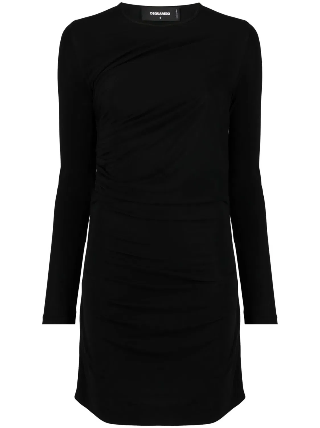 DSQUARED2 Черное Мини-Платье Длинным Рукавом