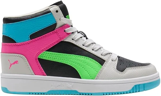 Детские кроссовки для мальчиков Rebound Layup Rcl PUMA, Black-Green-Grey