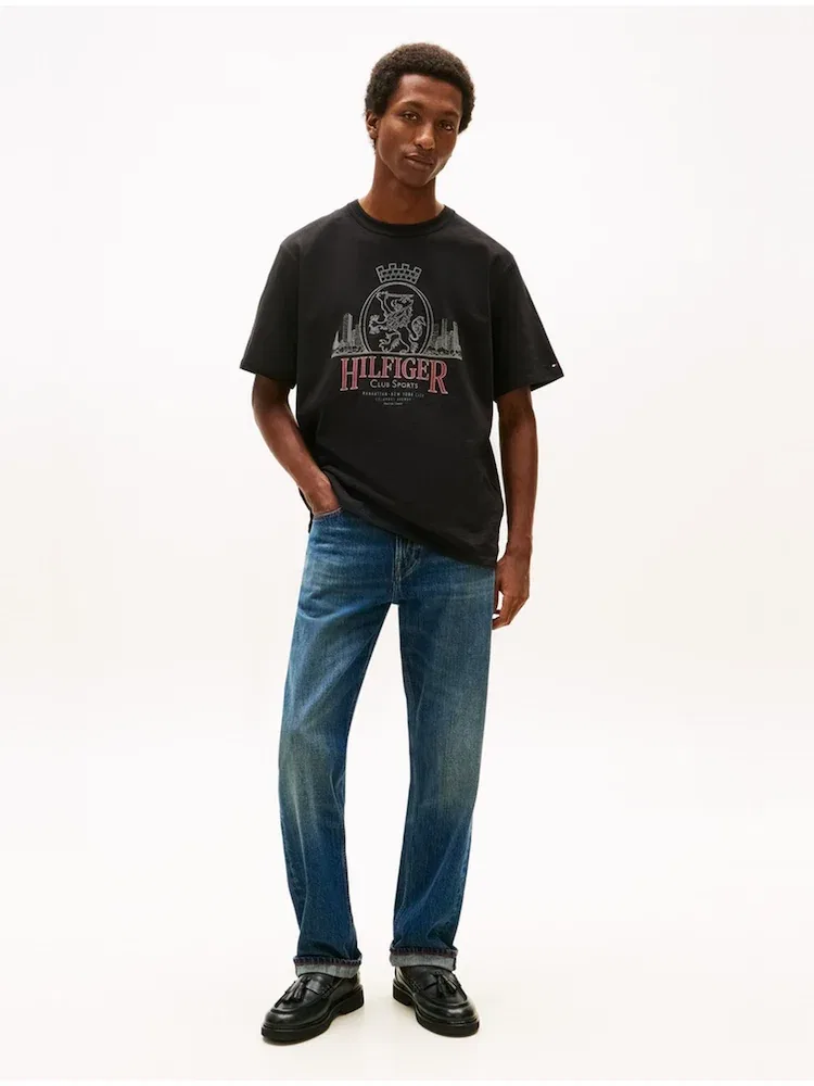 Футболка с принтом Heritage Crest TOMMY HILFIGER, Black — фото 2