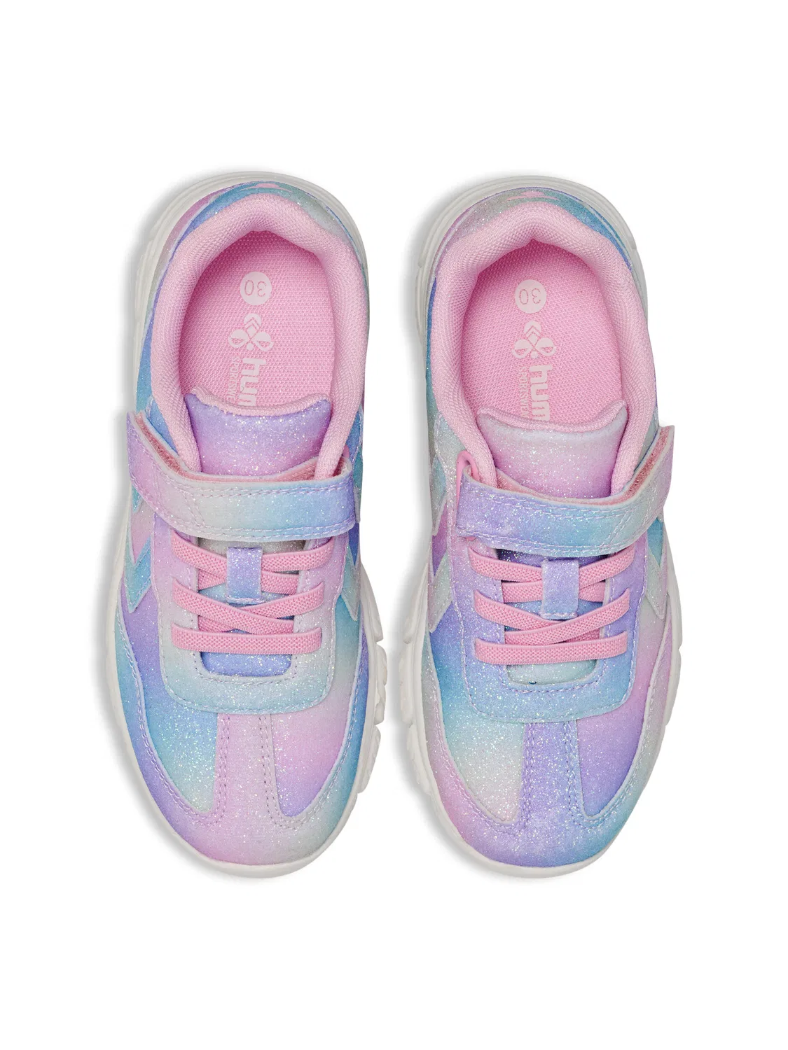 Детские кроссовки с блестками Crosslite Glitter Hummel, Bunt Violett — фото 3
