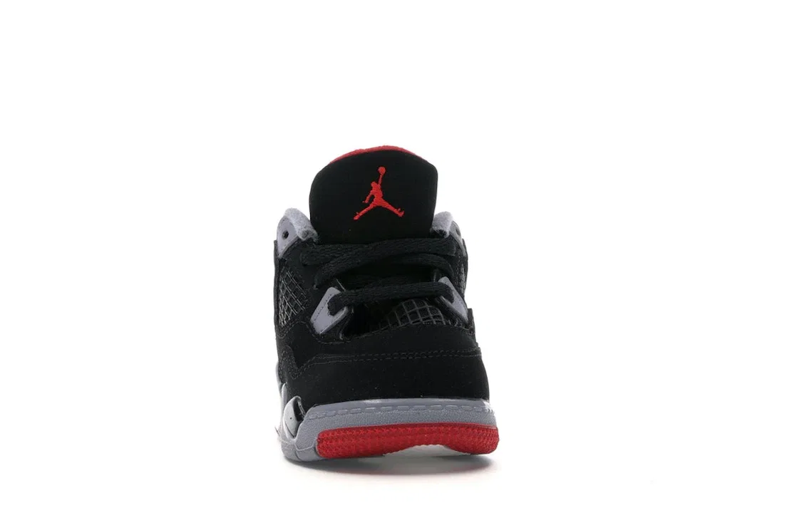 Детские кроссовки Lifestyle с принтом Jordan 4 Retro Bred 2019 TD Jordan, Black/Fire Red-Cement Grey-Summit White — фото 2