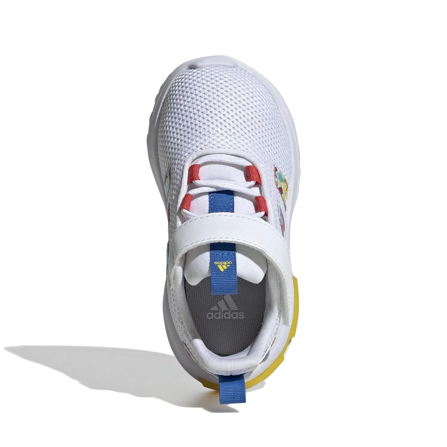 Детские кроссовки для мальчиков с принтом Racer Tr23 Hook & Loop Adidas, White Red On Royal Bright — фото 2