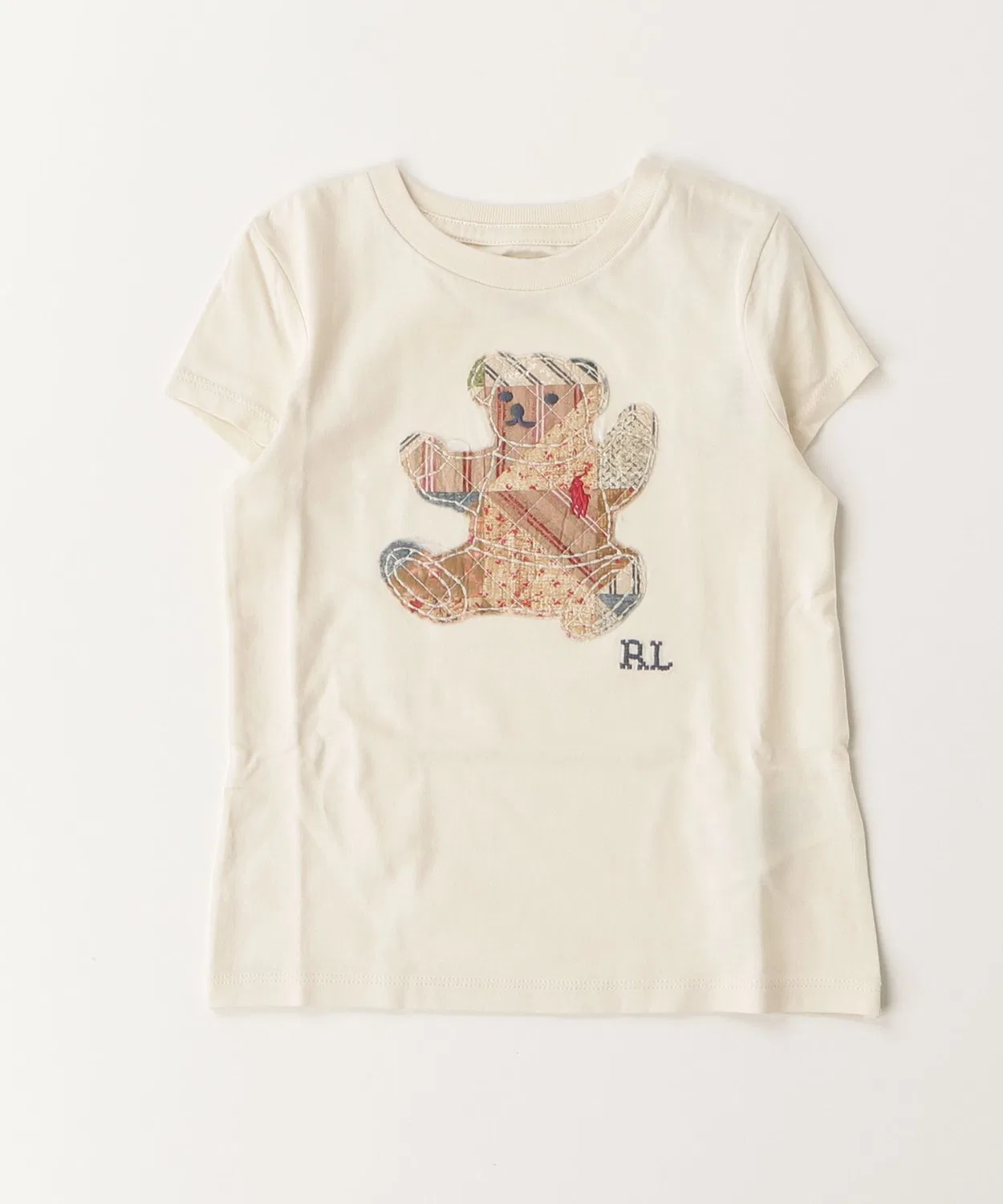 Детская футболка с принтом Patchwork Polo Bear Cotton Jersey T-Shirt POLO RALPH LAUREN CHILDRENSWEAR, Brown — фото 3