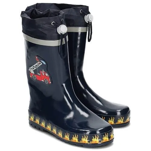 Детские сапоги-резинки с принтом Fire Brigade Playshoes, Navyblau — фото 3