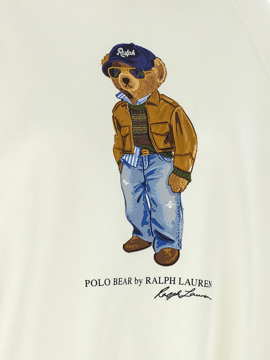 Толстовка с мишкой Polo POLO RALPH LAUREN, белый — фото 4