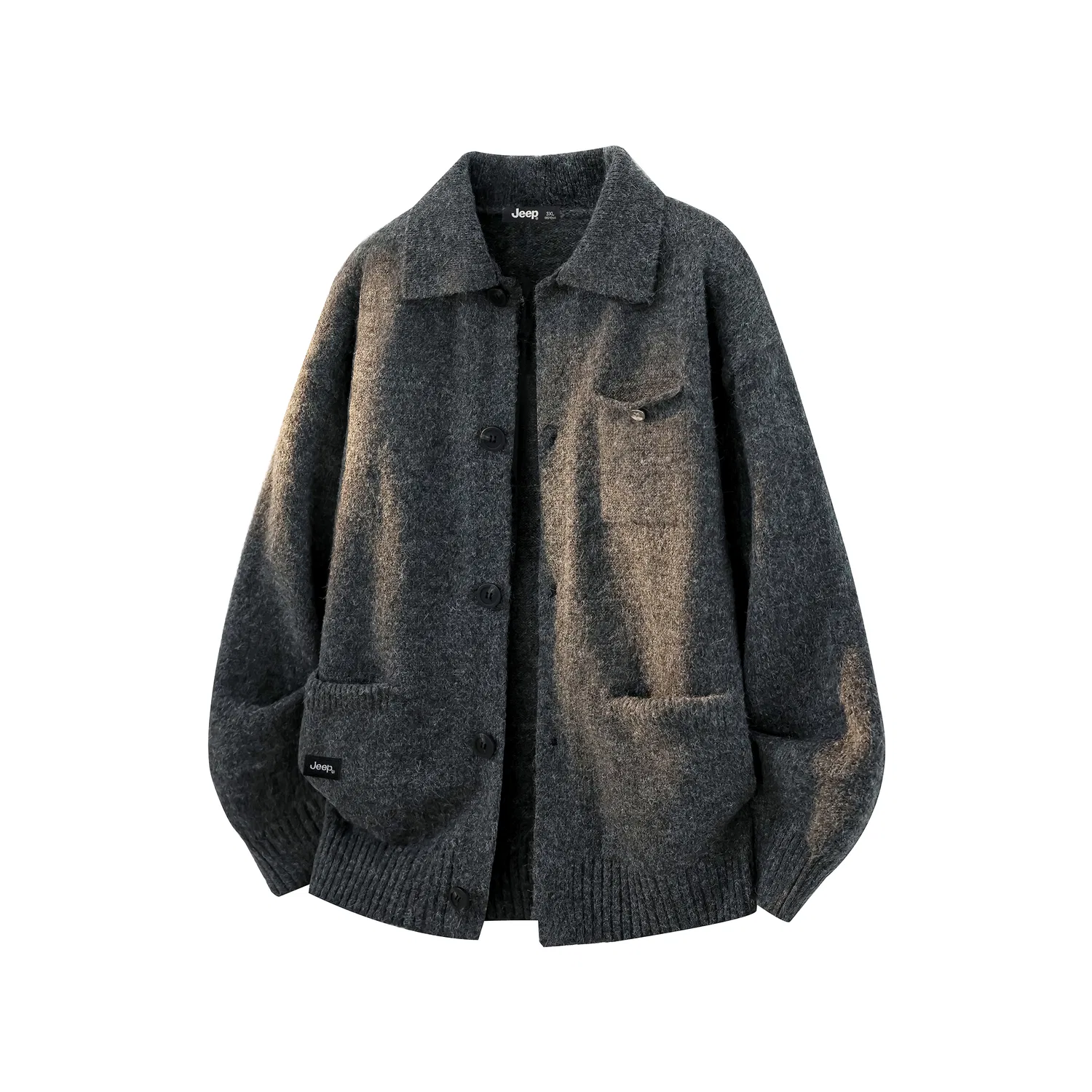Детский свитер с отложным воротником Jeep Leisure Collection, Dark Gray