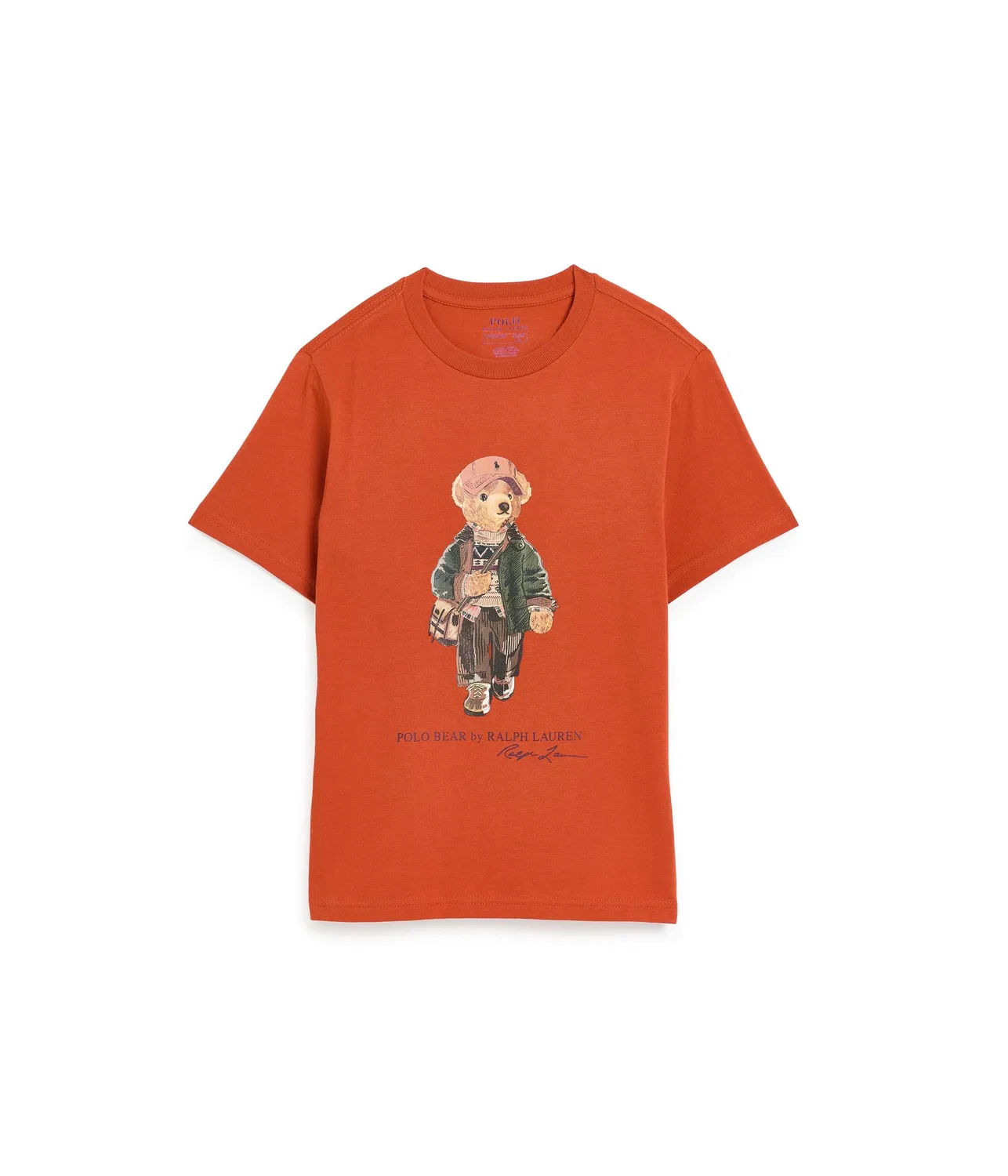 Хлопковая футболка Polo Bear (для детей постарше) Polo Ralph Lauren Kids, Varsity Orange