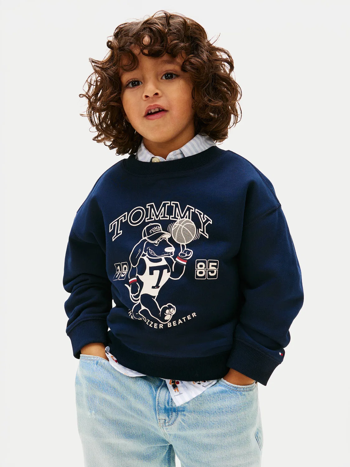 Толстовка стандартного кроя для мальчика Tommy Hilfiger, темно-синий