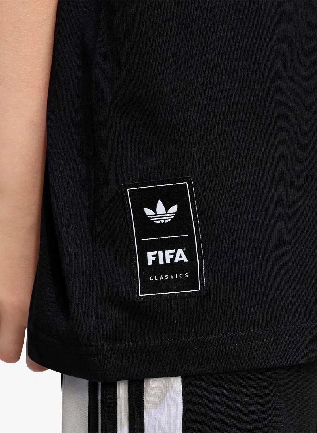 Футболка свободная с принтом Adidas Originals, черный — фото 3