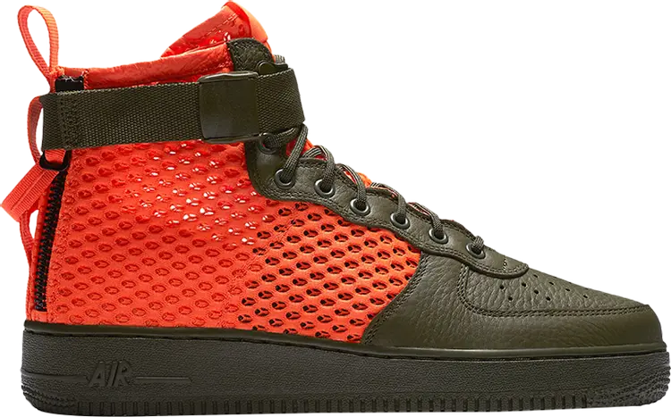 

Кроссовки Nike SF Air Force 1 Mid QS 'Cargo Khaki Crimson', зеленый, Зеленый;серый, Кроссовки Nike SF Air Force 1 Mid QS 'Cargo Khaki Crimson', зеленый