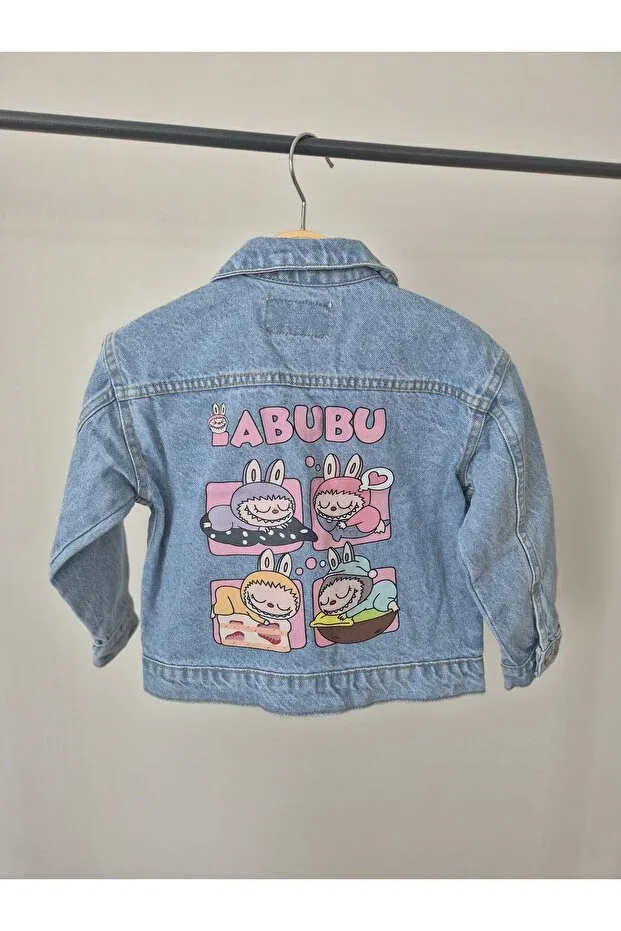 Джинсовая куртка с принтом «лабубу» Giyimmoda — фото 3
