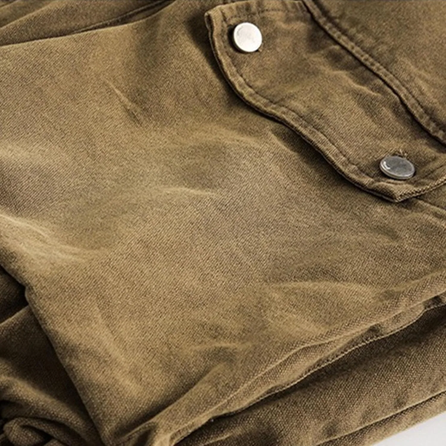 Мужская куртка-ветровка с принтом, Multi-pocket, коричневый — фото 2