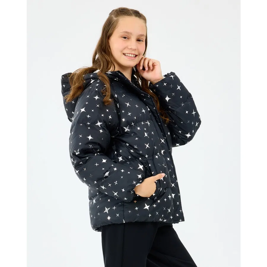 Куртка-пуховик детская с капюшоном G Puffer Jacket Skechers, Белый — фото 3