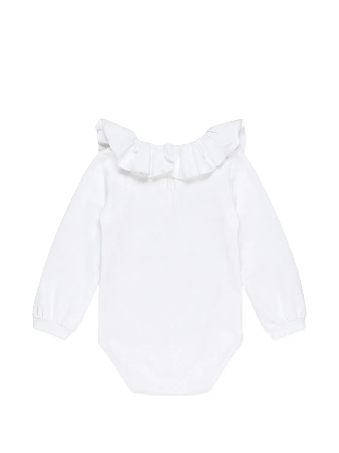 Боди с длинными рукавами и оборками Miss Grant Kids, белый — фото 2