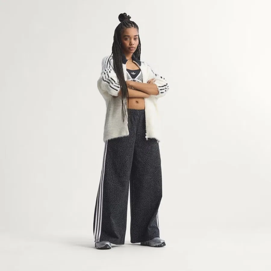 Джинсовые брюки свободного кроя Firebird Oversized AOP Denim, adidas, Черный — фото 3