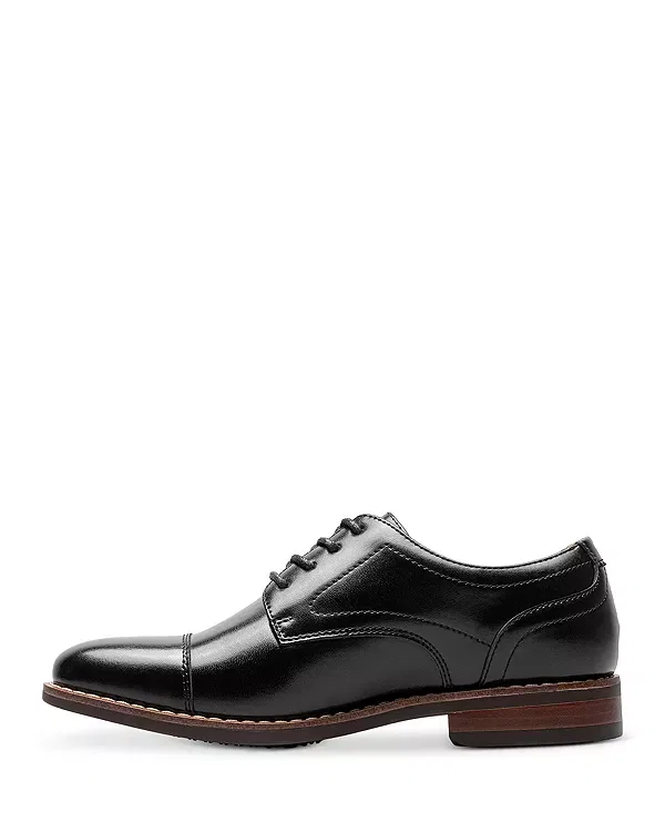 Детские классические туфли для мальчиков на шнуровке Rucci Cap Toe Oxford Florsheim Kids, черный — фото 3