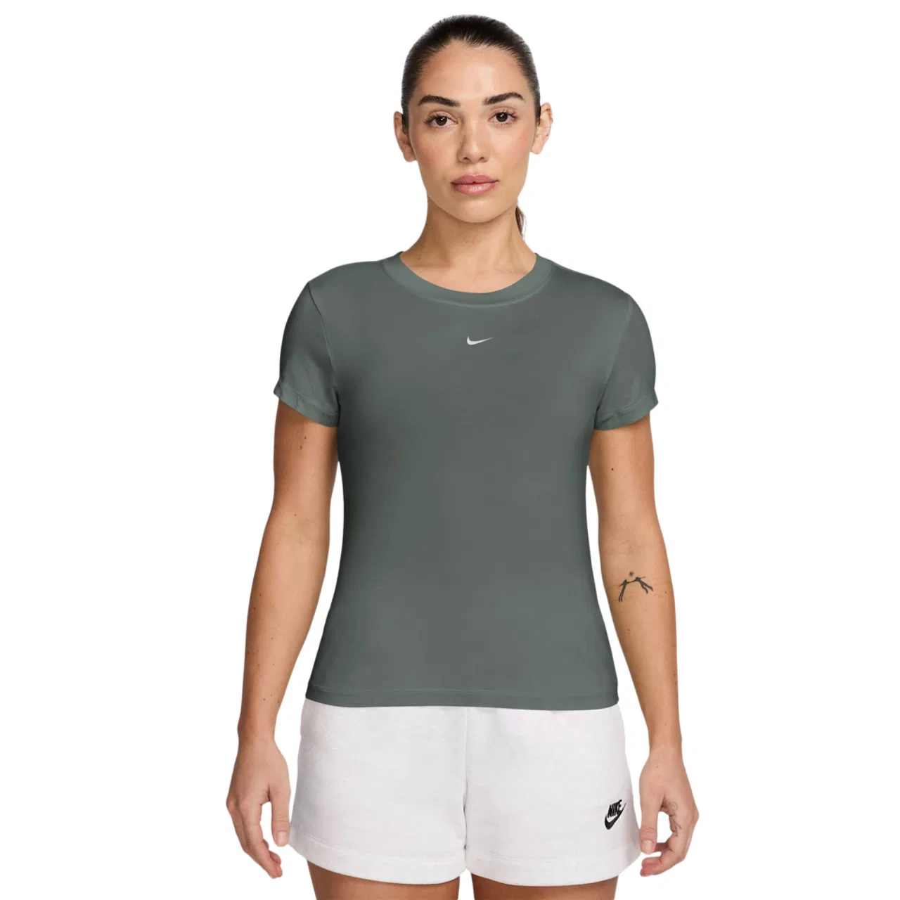 Женская футболка с принтом Nike Chill Knit Crop, Camo