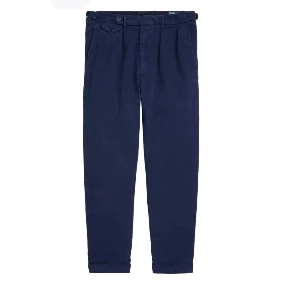 Брюки прямого кроя из хлопка Featherweight Twill Tennis Flat-Front Pants Polo Ralph Lauren, Navy