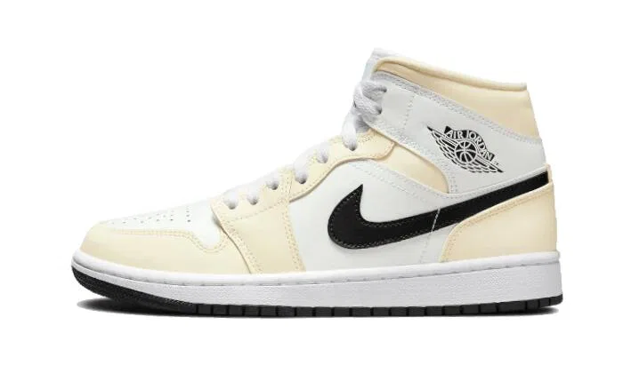 Детские кроссовки с классическим дизайном Air Jordan 1 Retro Mid Nike, Weiss Schwarz