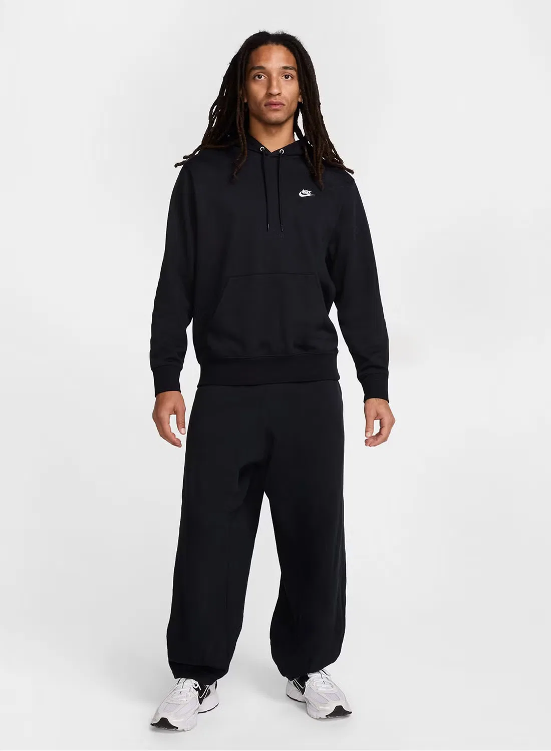 Худи с капюшоном из футера Club Nike, черный