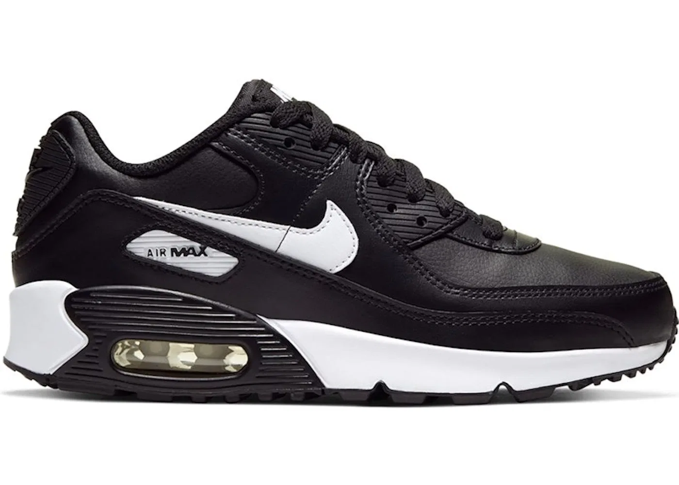 Детские кроссовки Lifestyle с оригинальным дизайном Nike Air Max 90, Black/Black-White
