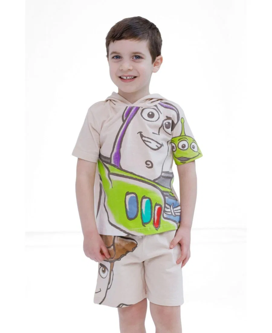 Комплект из футболки с капюшоном и шорт с принтом Toy Story, модель Cosplay, бренд Toy Story, цвет Buzz Woody Beige — фото 3