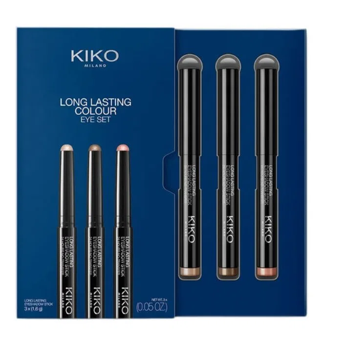Набор теней для век KIKO Milano Long Lasting Colour Eye, 3 шт. по 1.6 г