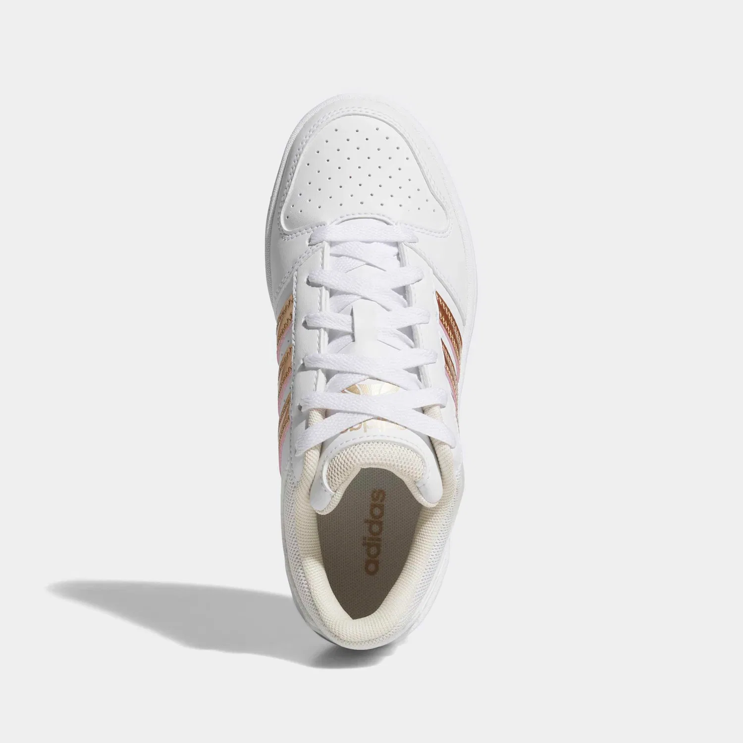 Детские кроссовки классические Hoops Classic J Adidas Sportswear, Cloud White/Supplier Colour/Wonder White — фото 4