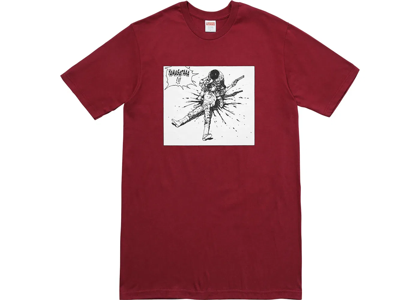 Мужская футболка с принтом Supreme AKIRA Yamagata Tee, Cardinal