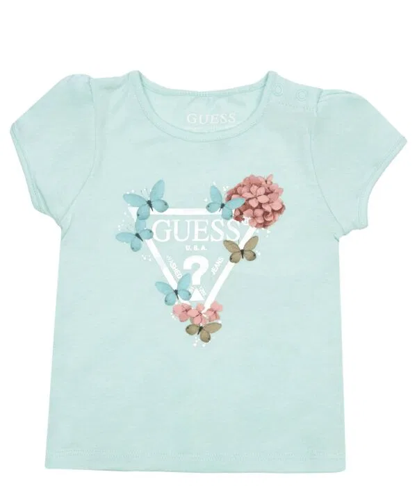 Детская футболка для девочек хлопковая T-Shirt Guess, Azzurro