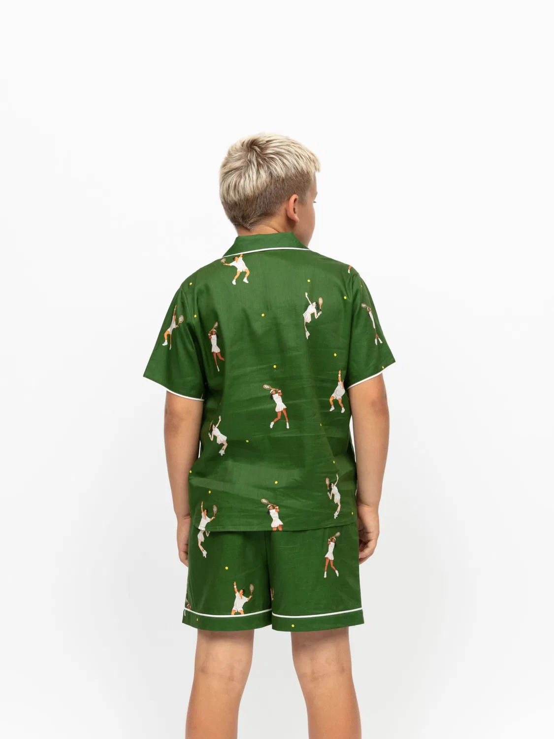 Пижамный комплект с теннисным принтом Cyberjammies, зеленый — фото 3