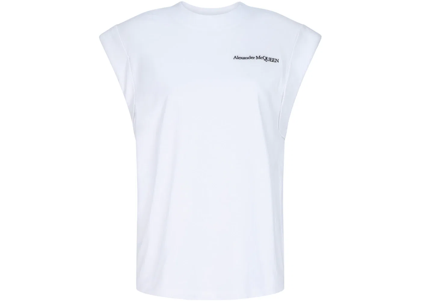 Женская футболка с вышивкой Alexander McQueen, Optical White