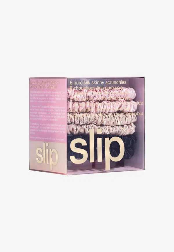 Резинка для волос шелковая Skinny Scrunchie Slip beige 17 г — фото 4